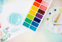 طريقة عمل الوان مائية