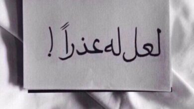 لا لإساءة الظن بالناس أبداً فلكل شىء سبب