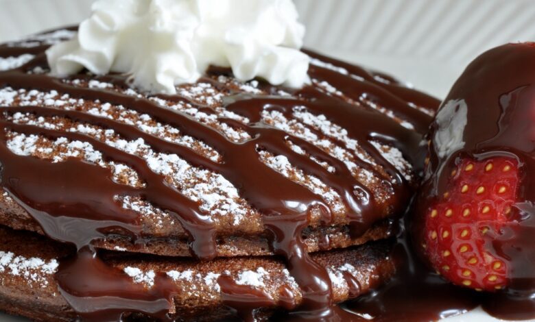 طريقة عمل بان كيك الشوكولاتة Chocolate pancake