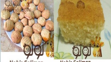 كيكة البسبوسة وبسكويت جوز الهند بوصفات سهلة وسريعة