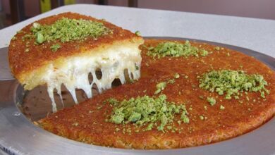 طريقة عمل الكنافة بالموزاريلا بالصور
