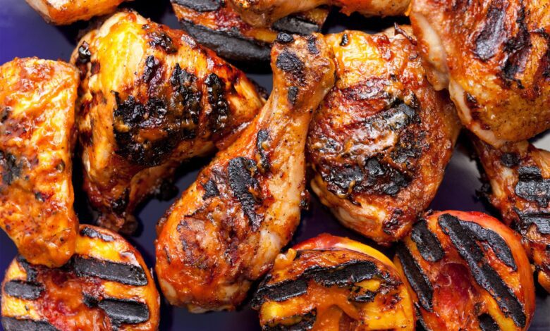 فراخ مشوية بصوص الباربكيو