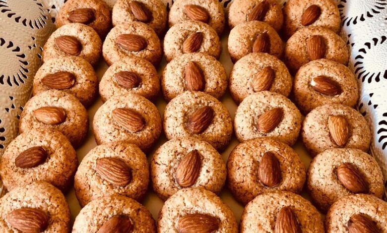 طريقة عمل ماكرون اللوز الصحى بالخطوات مصورة
