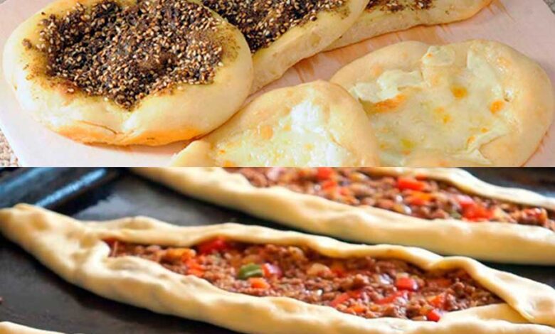 طريقة عمل مناقيش الزعتر والجبنة بعجينة طرية ولا أحلى