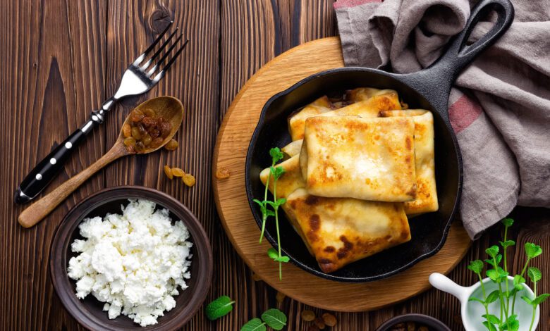 طريقة عمل كريب بالجبنة والبقدونس