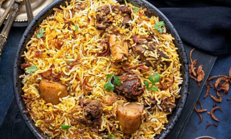 خطوات عمل برياني اللحم الهندي