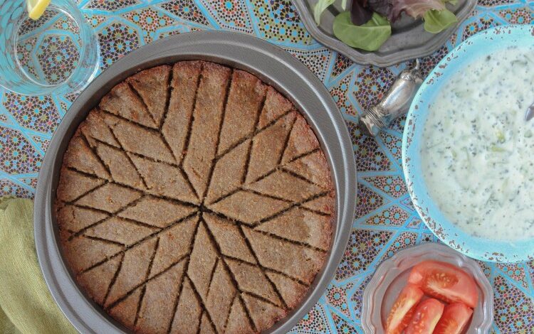 طريقة عمل الكبة الشامية الصحية مشوية بالفرن بالصور