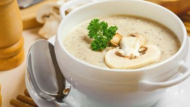طريقة عمل شوربة المشروم بالكريمة بالخطوات مصورة