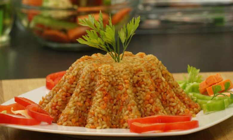 عدس اصفر بالارز وفوائدة للشيف سالي فؤاد
