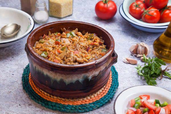 طريقة عمل طاجن لسان عصفور بالكبد والقوانص رائع