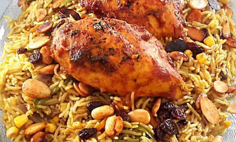 طريقة عمل الارز البخاري بالفراخ