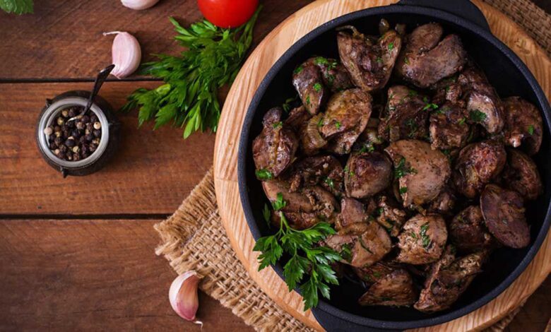 طريقة عمل كبدة الفراخ بدبس الرمان والطعم تحفة